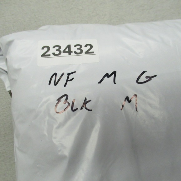 North Face Jacket Mens Medium Black Quilted Snap Front Hooded Insulated Puffer - Picture 14 of 14